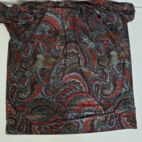 Outback Red Women's Top Size Small Paisley Poly Blend Multicolor Stretch - Picture 6 of 11